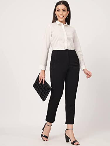 Image of BEATNIK Poly Knit Fitted Beige Womens Trousers