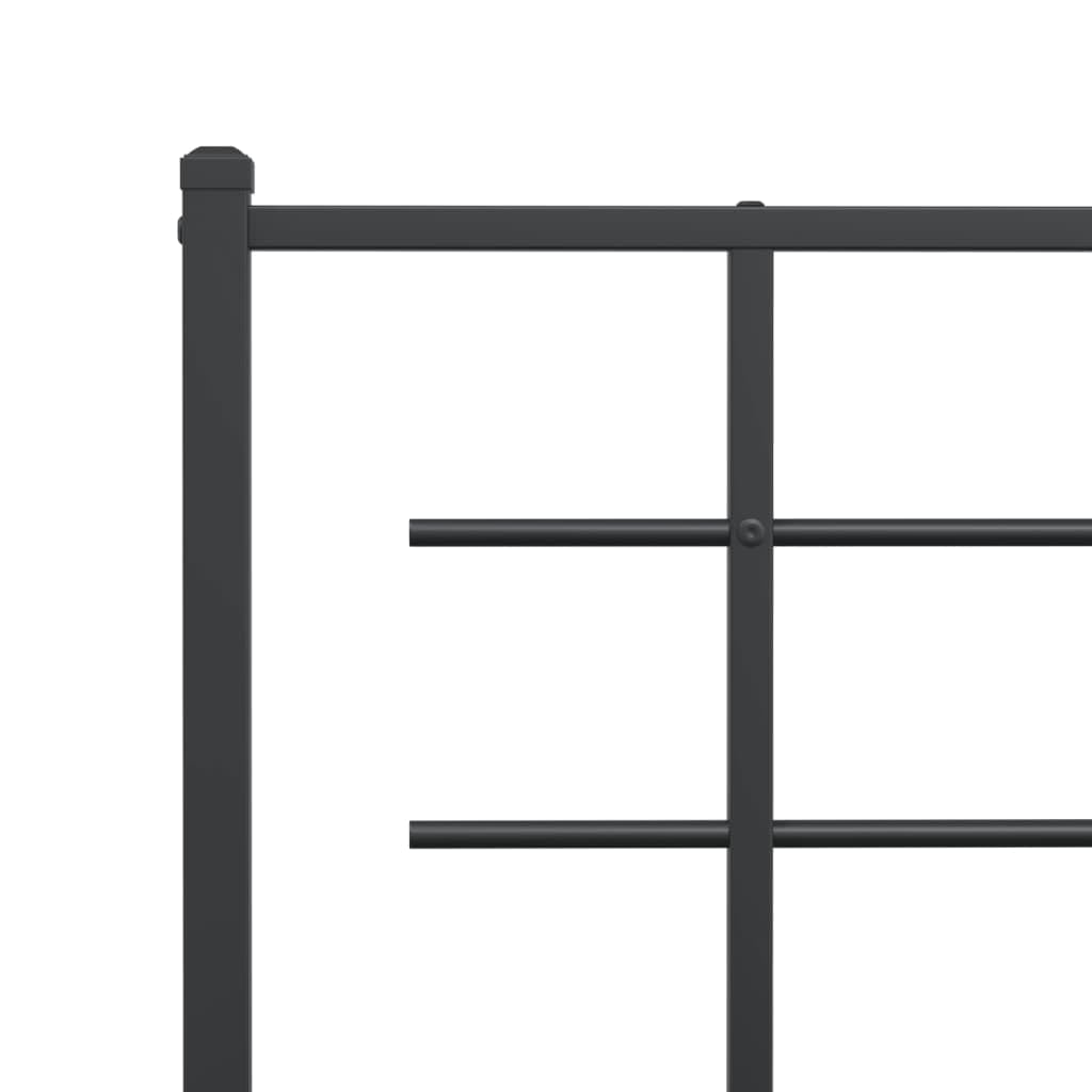 vidaXL Cabecero de Repuesto de Metal Negro 180 cm