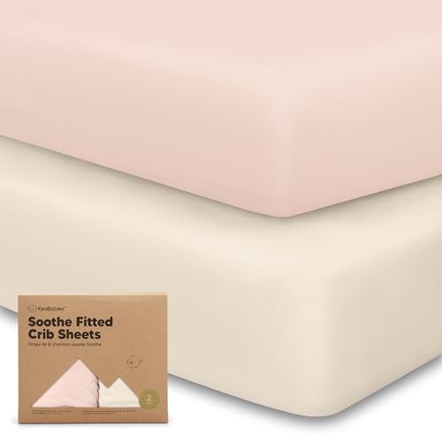 Image of KeaBabies 2-Pack Organic Crib Sheets for Boys, Girls, Jersey Fitted Crib Sheet, Baby Crib Sheets Neutral, Cotton Breathable Crib Sheet, Cute Printed Crib Mattress Sheet, Baby Mattress Sheets (Cameo)