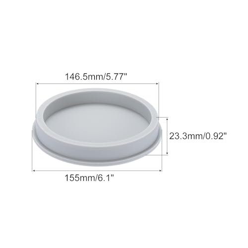 Image of MECCANIXITY High Temp Silicone Plug Mount Dia 146.5mm /5.77 Inch T Shaped Rubber Stopper Hole Plugs for Powder Coating Plating Waterproof Sealing Plugs Grey Pack of 1(OD 155mm /6.1 Inch), Gray