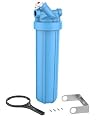 Pentair OMNIFilter BF55 Filter Housing, Premium 20" Heavy Duty Whole House Water Filtration Housing with Built-in Bypass, 20-Inch, Blue