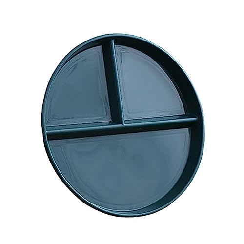 BRIGHTFUFU Three Compartment Food Plate Divided Breakfast Plate for Balanced Nutrition Non Slip Design for Home Restaurant and Camping Use Easy to Clean and Lightweight