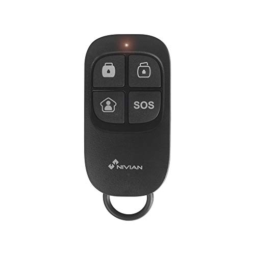 NIVIAN Mando de Control Remoto inalámbrico Compatible con Alarma Múltiples Funciones de gestión del Sistema de Alarma (Armado, desarmado, Armado Parcial, señal SOS) Cover