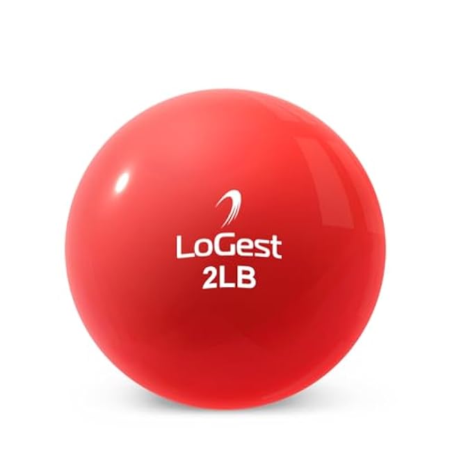 Logest Weighted Toning Exercise Balls Pair - Round Shape Medicine Ball - 1LB 2LB 3LB 4LB 5LB 6LB Available - Toning Muscle for Men & Women - Color-Coded Difficulty Levels