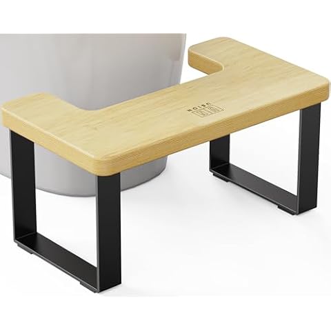 Metal and Wooden Non-Slip Bathroom Stool Cover
