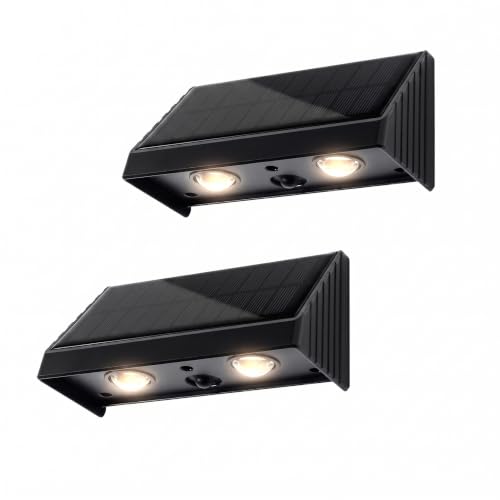 XmnSoly Solar Lights Outdoor 3000K Warm White Downlights LED Dusk to Dawn Waterproof Solar Light for...