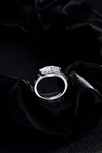2 Carasts Marquise Cut Moissanite Engagement Ring for Women Wedding Ring Half Bezel Tension Set 925 Sterling Silver DE Color VVS1 Lab Created Anniversary Moissanite Ring3
