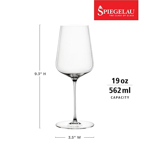 Spiegelau 2 Piece Wine Glass Set, Universal Glasses, Wine Glasses, Crystal Glass, 550 ml, Definition, 1350161