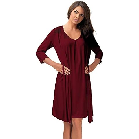 Peignoir e.FEMME Lena 490 Rouge Bordeaux Cover