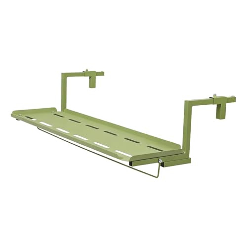 Mesa de barandilla ajustable para balcón, mesa de jardín y patio, diseño multifuncional, fácil montaje para espacios pequeños