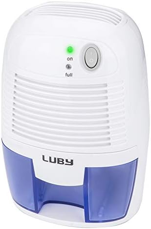 Luby Small Dehumidifier, 1200 Cubic Feet (150 sq ft),Mini Auto Shut Off White