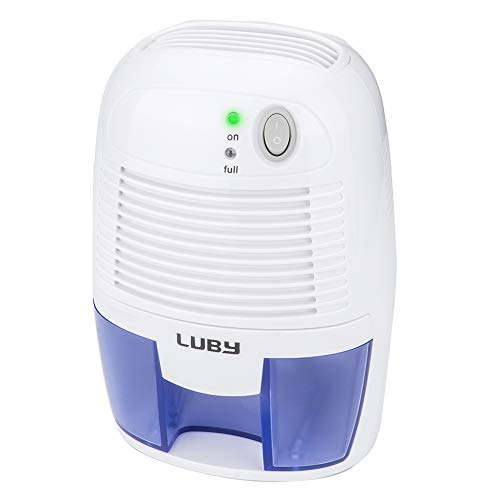 Luby Small Dehumidifier, 1200 Cubic Feet (150 sq ft),Mini Auto Shut Off White