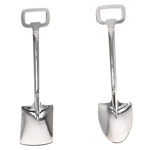 PRETYZOOM Ice Cream Shovel Spoon Stainless Steel Dessert Spoon Portable Bottle Opener 8pcs Set Perfect for Parties