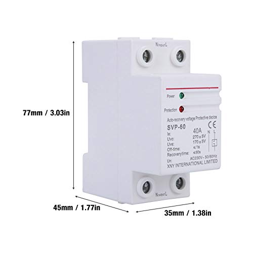 Single Phase Voltage Protector Relay 2P 40A Automatic Recovery ...