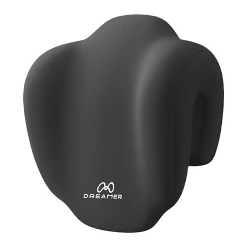 Sunerzenor お昼寝枕 低反発素材 頸椎サポート 取り外し可能なジッパーカバー 中空通気性設計 大人 昼休み 学生 デスクトップに最適, 黒