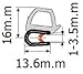 Door Rubber Seal Horizontal Bulb Fits Gap 0.27