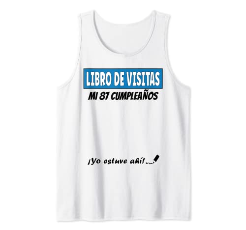 Libro De Visitas - 87 Años Cumpleaños Divertido Regalo 1934 Camiseta sin Mangas