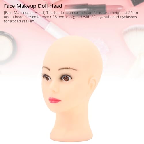 Cabeça de Manequim Careca, Cabeça de Manequim de Cosmetologia de PVC, Cabeça de Manequim Careca Maci