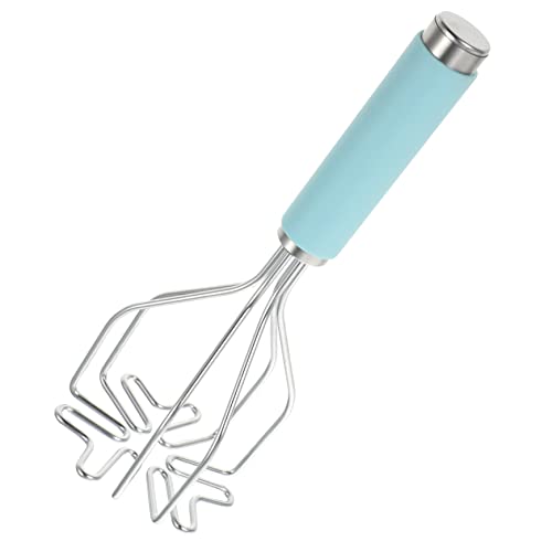 STOBAZA Stainless Steel Manual Potato Masher Ergonomic Kitchen Gadget for Quick Mashing of Potatoes Pumpkins and More Easy to Use Reusable Kitchen Tool