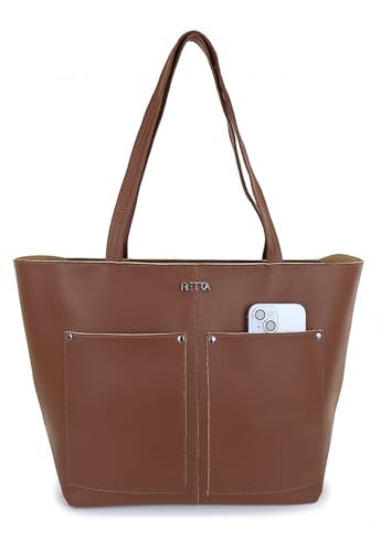 Bolsa Feminina Grande Para Faculdade ou Trabalho Alça Tiracolo e Ombro Espaçosa Bolsa Retta Oficial (CARAMELO)