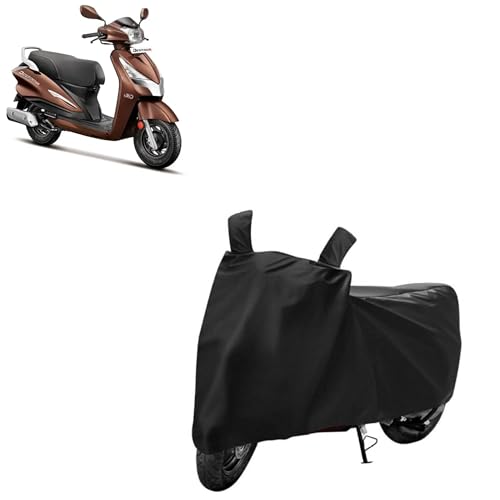Image of Kerwa Waterproof Bike Cover Compatible with Hero Destini 125 | Dust Proof, UV-Resistant, Mirror Pocket with Windproof Buckle Strap
