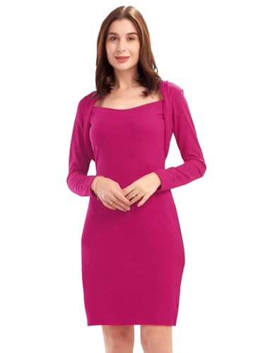 Image of Selvia Women's Lycra Bodycon Midi Dress