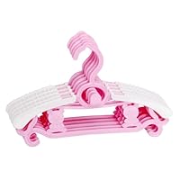 Duiaynke 5X Baby Hangers Children Clothes Hangers Closet Wardrobe Hanging Storage Laundry Infant Pant Drying Rack Nursery Closet Racks (Pink)
