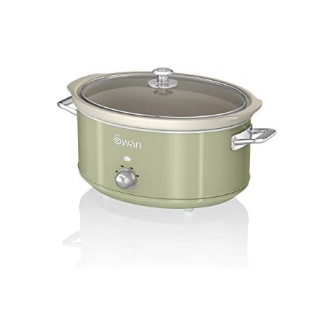 Olla Cocción Lenta Swan Retro 6,5L Verde Cover