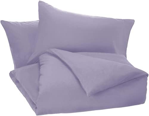 AmazonBasics Microfibre Duvet Set, Navy Blue, 260cm x 220cm / 50cm x 80cm x2