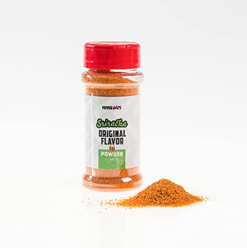 Product Image of the Pepper Joe’s Spicy Sriracha Powder – 2oz Shaker Jar – Flavorful Dried Sriracha Sauce Seasoning Rub with Mild Heat – Finely Ground Thai Sriracha Seasoning for Spicy Cooking (2 Pack)