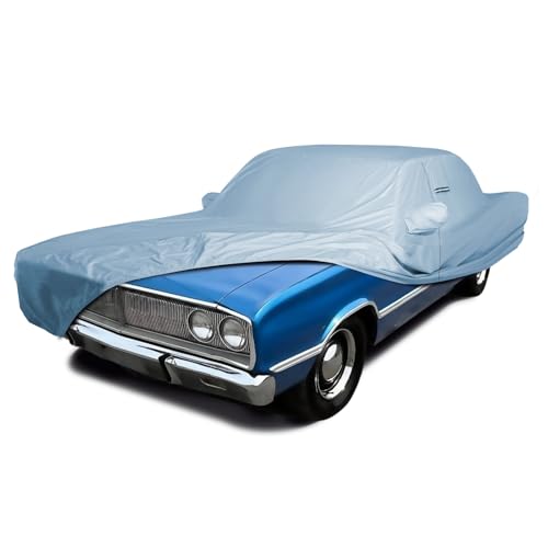 Image of iCarCover Premium Car Cover for 1965-1967 Dodge Coronet Heavy Duty Waterproof All-Weather Automobiles Custom Fit Indoor Outdoor UV Snow Protection Covers with Straps and Bag