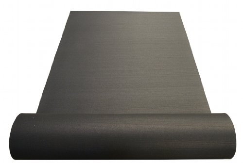Rollos de piso de goma Rubber-Cal - 6mm x 4ft ancho x 7ft largo - Alfombra de goma negra miniatura 7