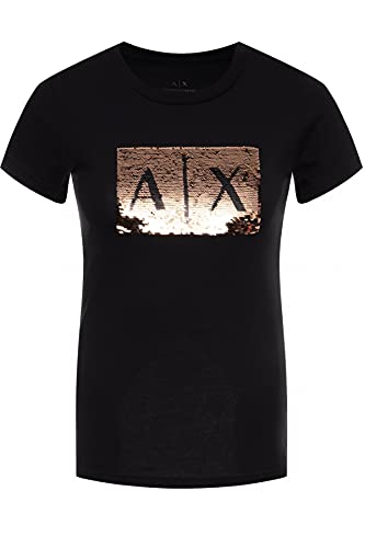 Armani Exchange Women's Basic T-Shirt with Logo on Bust