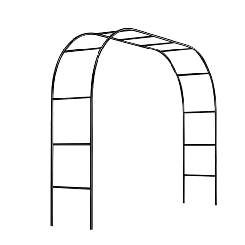 Outdoor Gartenbogen wetterbeständig Metall-Laube für Hochzeiten Stabile Schmiedeeisen Pergola Rankhilfe Dekorative Unterstützung für Kletterpflanzen und Blumen