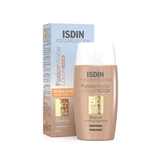 Fotoprotector ISDIN Fusion Water Color SPF 50, Protector Solar Facial Uso Diario, Textura Ultraligera, 50ml