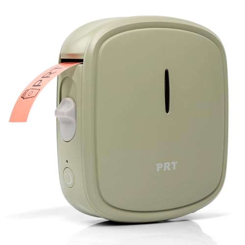 PRT Mini Etichettatrice Portatile, Bluetooth Stampante Termica Etichette for iOS & Android, Stampante per Adesivi a Rilievo Adatto per i Della Cucina di Casa, Verde