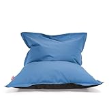 Ecopuf Pouf Fauteuil Bag | Pouf coussin en polyester imperméable imperméable Taille L | Pouf coussin de sol | Fauteuil sac d&#39;extérieur rembourré en perles de polystyrène EPS Dim 170 x 135 cm