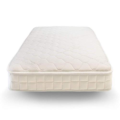 Naturepedic Verse Organic Kids Mattress - Twin XL Firm Mattress with Encased Coil Layers - Quilted Sides