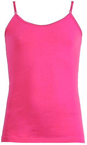 ToBeInStyle Girls' Adjustable Strap Scoop Neck Cotton-Spandex Blend Camisole