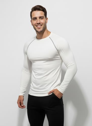 Scorp Thermo-Fit Erkek Termal İçlik Üst Kayak İçliği Bisiklet Yaka Beyaz - Görsel 5