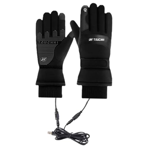 Guantes con calefacción USB - Guante termales de invierno, pantalla táctil PU | 10.04 pulgadas Gear de calentamiento de mano recargable, guantess de ciclismo en clima frío, escalada al aire libre, cál