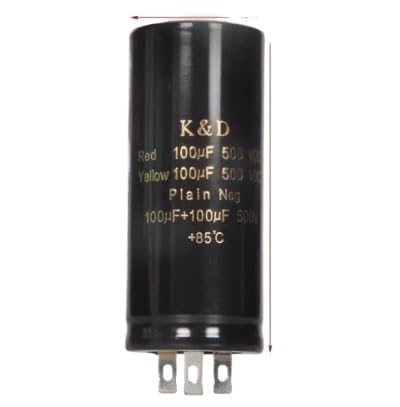 ZDVHOMCB 1pc 500V Electrolytic Double Amplifier Capacitors 100UF 100UF