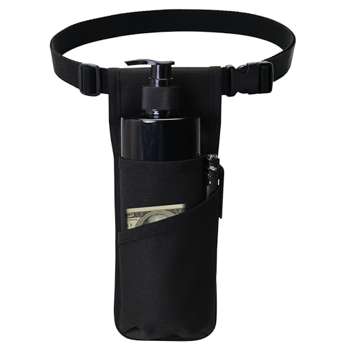 Tuhaoge Massage Bottle Bag Massage Oil Holster Lotion Holster Massage Therapist Massage Oil Holster Massage Lotion (TH-XJ1kd-Black)