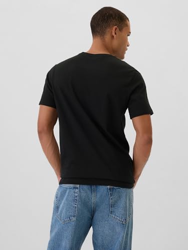 Image of Gap Men's Everyday Soft Micro Logo Crewneck T-Shirt