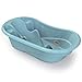 Babylon vaschetta per bagnetto Liner bagnetto neonati con termometro da bagno, accessori compatti, vaschetta bagnetto neonato 0-6/0-36 mesi, vasca bagno neonato con tappo, colore: blu