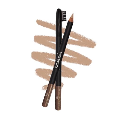 Sorme Natural Definitive Waterproof Eyebrow Pencil 0.04 oz | Smudgeproof Soft Blonde Eye Brow Pencil | Dual Purpose Brow Pencil and Brush Combo | High Definition Waterproof Eyebrow Makeup