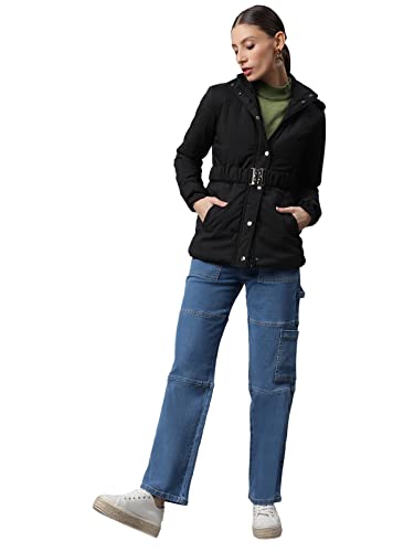 Image of Global Republic Polyester Regular Fit Hood Full Sleeves Jacket for Women