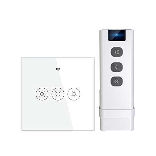Interrupteur connecté rideau WiFi RF tactile noir pour commande volet roulant
