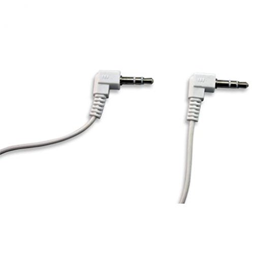 Cable auxiliar 3.5mm blanco para audio y auto miniatura 2