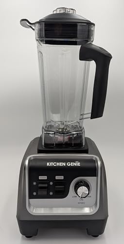 KITCHEN GENIE Ultima 2200W Professional Blender for Smoothies, Shakes & Food Prep – High-Speed Ice Crusher & Grinder with Pure Copper Motor, 2L BPA-Free Jug, Stainless Steel Blades, Wet & Dry Blending